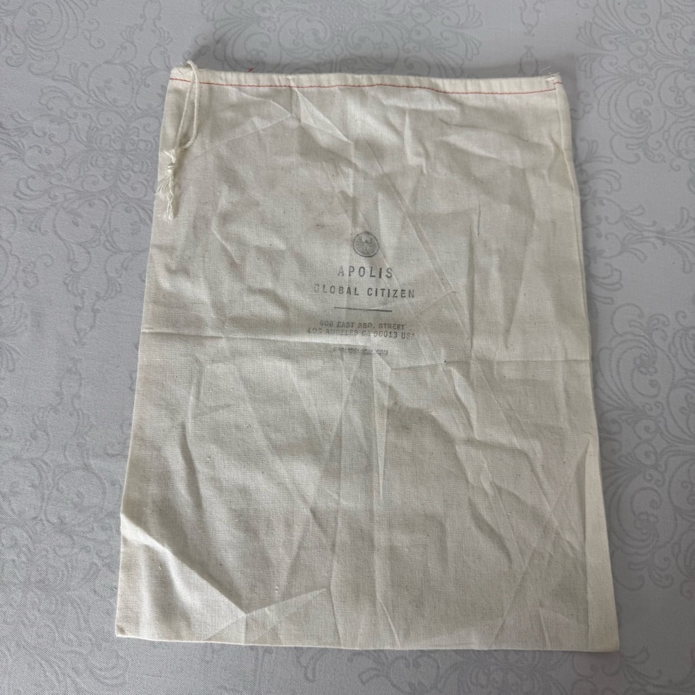 Apolis Global Citizen cotton canvas drawstring laundry or dust bag for scarf